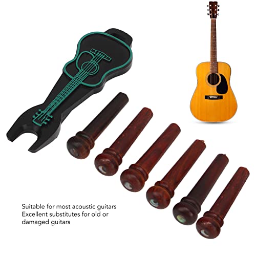 Kit de pinos de ponte de guitarra, pinos de guitarra fáceis de usar 6 peças tamanho padrão profissio