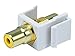 Monoprice 106549 Keystone Jack-Modular RCA with Yellow Center, White