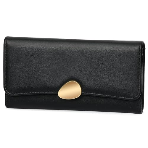 Image of Wallets for Women Trifold Wristlet Wallets Large Capacity RFID Blocking Ladies Purse Credit Card Holder