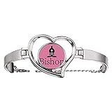 Tamaño: esta elegante pulsera es ajustable. La altura del corazón es de 3,2 cm.
