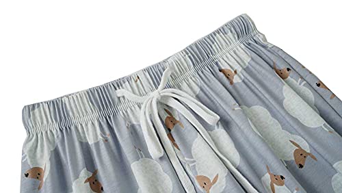 Hong Hui Women's Capri Pajama Sets Plus Size Sleepwear Top With Capri Pants 2 Piece Sleep Set Grey Sheep Xxx-Large #TOP4