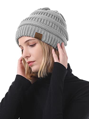 Gorros femininos de inverno para mulheres, forro de cetim, gorro bonito e despojado para inverno, go