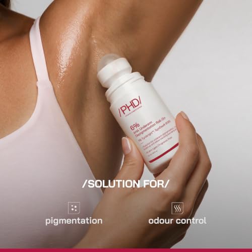 Image of /PHD / 6% AHA Underarm Roll-On Deodorant | Reduces Underarm Pigmentation & Body Odor | Brightens Dark Underarms for Even Skin Tone | Fragrance-Free | 50 ml