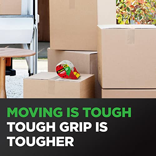 Scotch Tough Grip Moving Packing Tape, Clear, Moving Tape That Secures Boxes up to 80 Pounds, 1.88 in. x 38.2 yd., 2 Tape Rolls - image 8