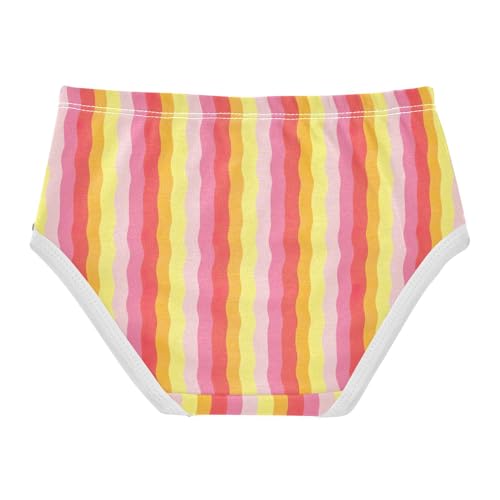 Joisal Toddlers Underwear Floral 2t Cotton Girl Panties Cute Funny Underpants Briefs Colorful Checkered Red Yellow2
