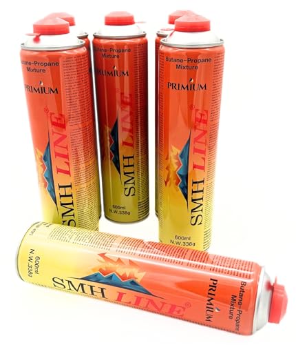 4x 600ml ELICO Universal Gaskartusche f. Camping Gaskocher Unkrautbrenner Gasbrenner Propan Butan 7/16 Eurogewinde