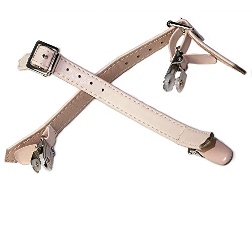 Detachable Reusable ShooStraps/Belts Loose Heels & Flats Shoe Holders (Double Clip Beige) - Thumbnail 3
