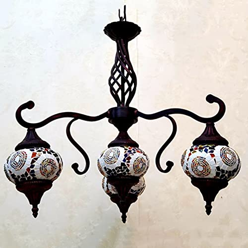Lumiere turque romantique avec ce lustre e27 mosaique pour cafe et restaurant