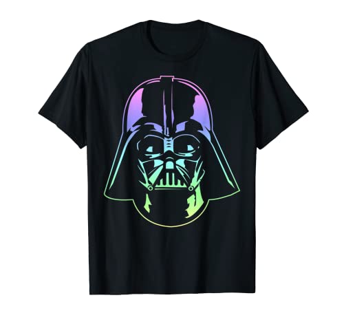 Star Wars Darth Vader Head Neon Gradient Graphic T-Shirt T-Shirt #TOP6