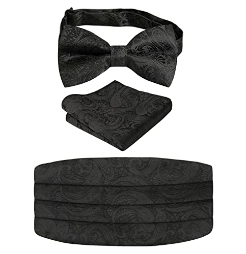 Image of Alizeal Mens Paisley Adjustable Bow Tie Set