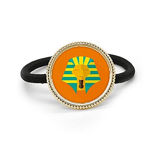 Bandeau Égypte antique motif pharaon en métal argenté et caoutchouc