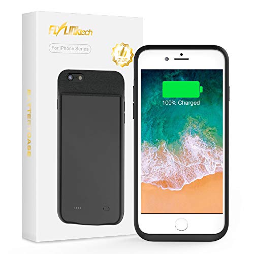 FLYLINKTECH for iPhone 6 Plus/6s Plus/7 Plus/8 Plus Battery Case, 8500mAh Portable Protective Charging Case Extended Rechargeable Battery Pack Charger Case (5.5 inch, Black)