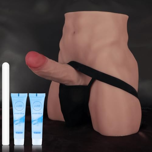 13.2 LB Male Sex Doll for Women with 6.7in Flexible Dildo 360° Rotation, Realistic Men Adult Sex Dolls Torso with Tight Anal,Life Size Male Torso Han