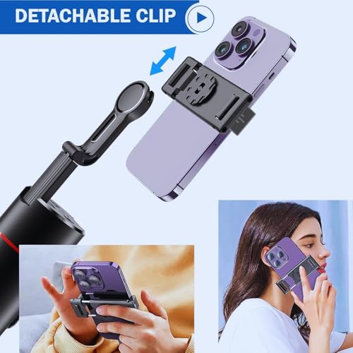 Image of EDNITA E13 Selfie Stick Tripod Ai Powered Auto Face Tracking,360 Rotation Mobile Holder for Smart Video Shoot with Remote,No App Needed,Gimbal Stabilizer with Gesture Control for Video Recording