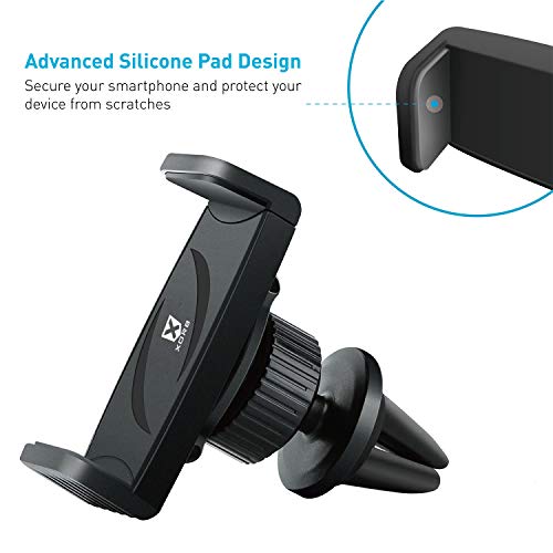 Image of XORB Air Navigator x-Grip Premium Air Vent Universal Car Mount Holder for All Mobile Phones (Jet Black)