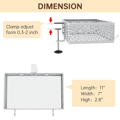 IRENPORU Pacote com 2 cestas de armazenamento sob a mesa, gaveta de lápis de fixação, organizador de