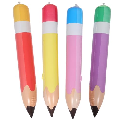 Uonlytech 4pcs Giant Inflatable Pencils Balloons, Extra Large Blow Up Pencil Party Supplies, Back to School Classroom Decor, Graduation Event Decorations
