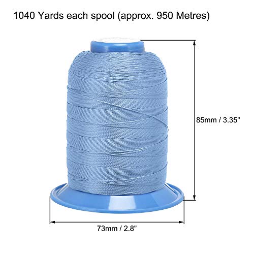 Hilo de coser poliéster 870 yardas 0.38 mm fuerte miniatura 2