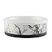 Bone Dry Pet Bowl Collection Ceramic Set, Small, Marble, 2 Count White