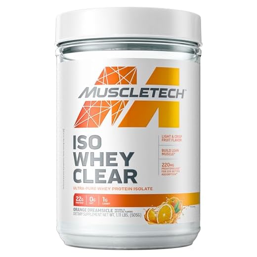 MuscleTech Whey Protein Powder - Clear Whey Isolate Powder for Women & Men