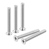 QUARKZMAN 20 Stück M5-0.8x40 Maschinenschrauben Phillips Linsenkreuzkopfschrauben Befestigungselemente Schrauben 304 Edelstahl Silber Für Wandsteckdose Hausreparaturen