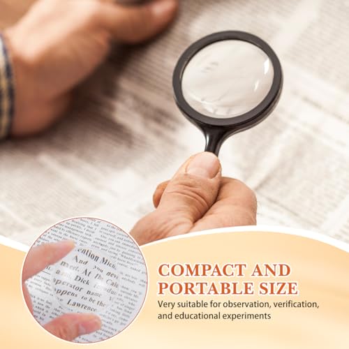 Image of ULTECHNOVO Magnifying Glass Lenses Set 1.65 in Double Convex Lens with Slide Cover 47X Reading Magnifier for Seniors Jewelry Inspection Map Viewing Watch and Computer Repair