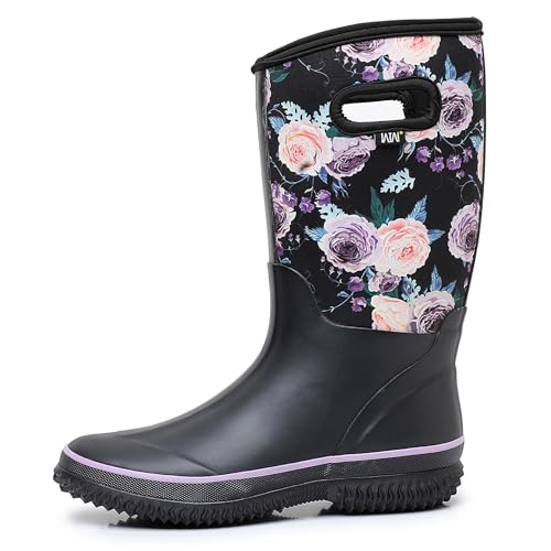 WTW Women's Mid Calf Waterproof Rain Boots