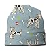 Imagen de zerosevenee Gorro de punto con estampado de huellas de corazón y gato para hombres y mujeres