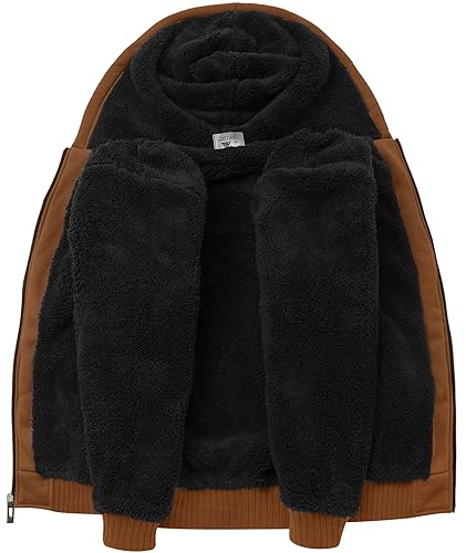 Image of SWISSWELL Unisex Boys Girls Fleece Hoodie Sherpa Lined Jacket Zip Up Hooded Sweatshirt Winter Outerwear for Kids