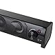Audiocore AC955 2 in 1 2.0 PC-Lautsprecher mit Soundbar Funktion RGB-Hintergrundbeleuchtung Stereo-Lautsprecher 2x3W RMS AUX 3,5 mm USB-Stromversorgung