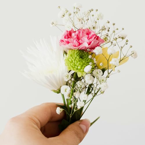 96 unidades de flores secas de flor de bebé blanca miniatura 3