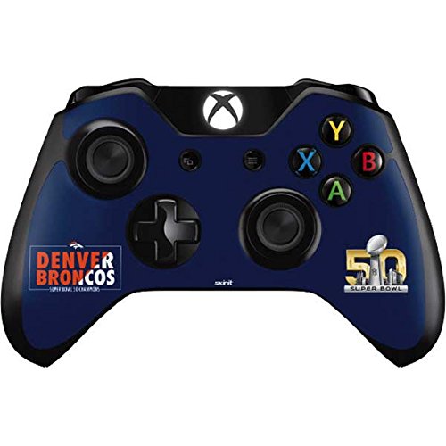 Skinit Decal Gaming Skin Compatible with Xbox One Controller - Officially Licensed NFL Denver Broncos Super Bowl 50 Champions Bold Design