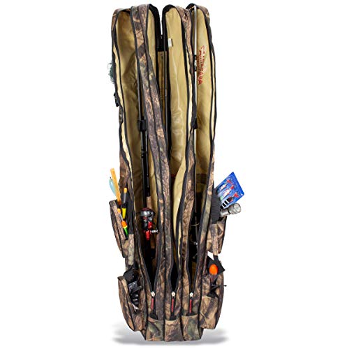 ARAPAIMA FISHING EQUIPMENT Sac de pêche Polyvalent avec 3 Compartiments intérieurs pour Canne à pêche, épuisette et… - Image 3