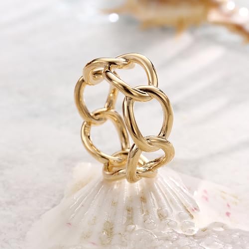 Image of Dtja Link Chain Silk Scarf Ring Brooch for Women Girls Fashion Chic Minimalist Simple Shawl Scarves Band Statement Buckle Wrap Finger Rings Size 8 Dress Accessories Jewelry Gift