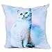 Produktbild cosey Kissenbezug 45x45, Kissenhülle mit Motiv für Dekokissen, Sofakissen  Verschiedene Motive Polyester D7 Katze