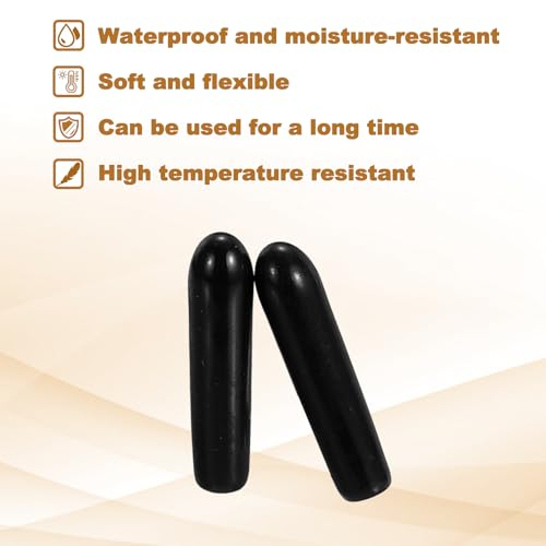 Image of uxcell 88Pcs Rubber End Caps, 2.5mm(1 /8 inch) ID Round Screw Thread Protectors Flexible Screw Bolt Covers Caps for Metal Tube Rod Bolt, Black
