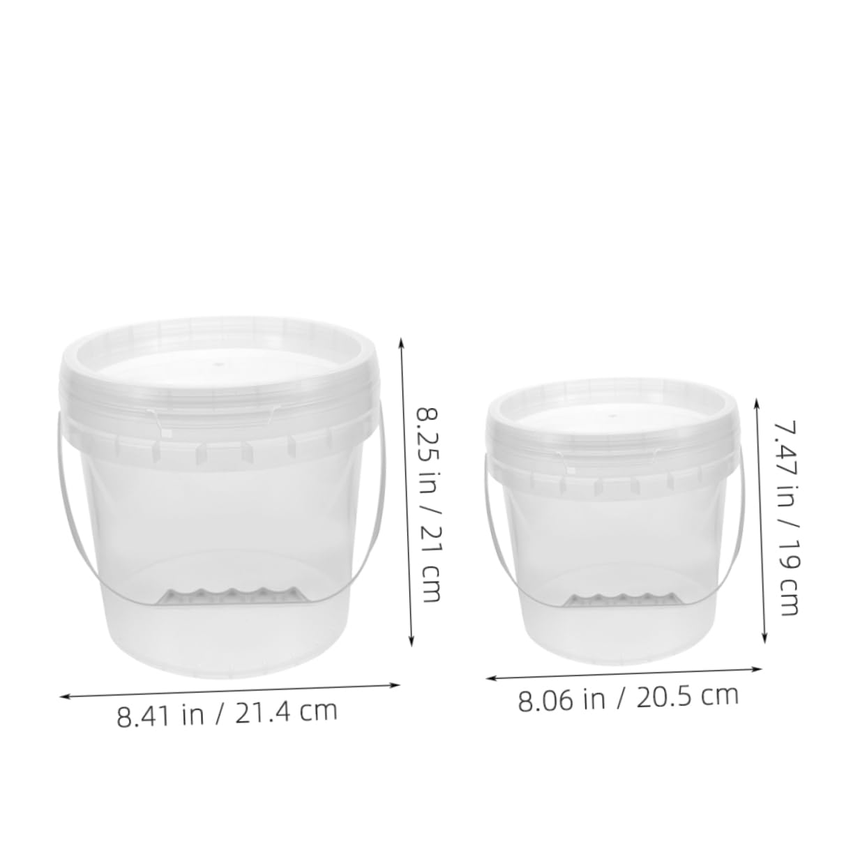 Cubeta de Plástico para Pintura con Asa, 2 Piezas, 5 L