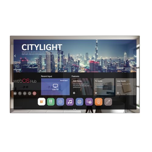 Image of 32 inch 4K UHD Smart Mirror TV - IP65 Waterproof for Bathroom /Hotel, ATSC Tuner, Built-in Voice Assistant, Wi-Fi, Integrated Speakers, 320A023, 2026 Model