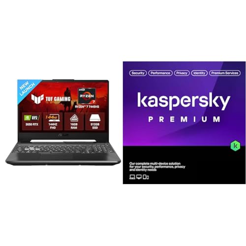 Image of ASUS TUF A15 (2025), AMD Ryzen 7 7445HS, Gaming Laptop(RTX 3050,75W TGP,16GB DDR5(Upgradeable Upto 64GB) 512GB SSD, + Kaspersky Premium 1 Device 1 Year (Physical Pack)