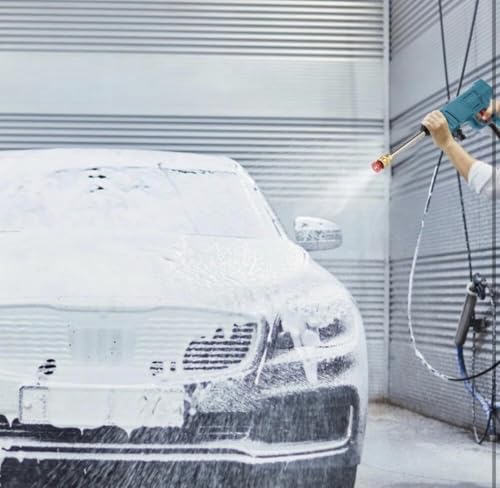 Image of Cordless Portable Wireless Pressure Washer Gun 48V 12000mAh High Pressure Water Gun for Car Wash & Bikes Cleaning with Adjustable Nozzles & 5M Hose Pipe