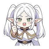 PYRMXQ 13cm かわいいフリーレンカーシール面白いアニメの女の子の壁のステッカー車のオートバイのキャンピングカーのバンパーの荷物の冷却装置 (A)