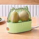 Mini Egg Cooker for Hard-Boiled Eggs, 2-Egg Capacity Automatic Boiler, Egg Cooker For Hard Boiled Soft Boiled Eggs Kitchen Gadget For Home Kitchen Dorm, Compact Kitchen Gadget for Breakfast (Green)