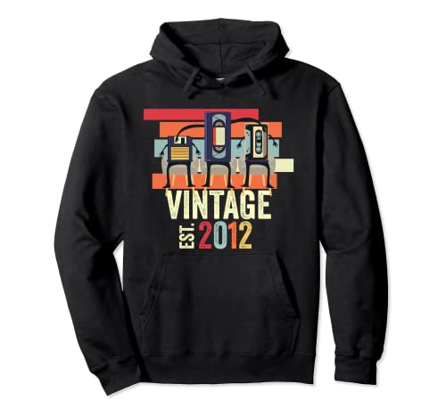 Funny 10th Birthday Camisa Vintage Music Tech 2012 Cumpleaños Sudadera con Capucha