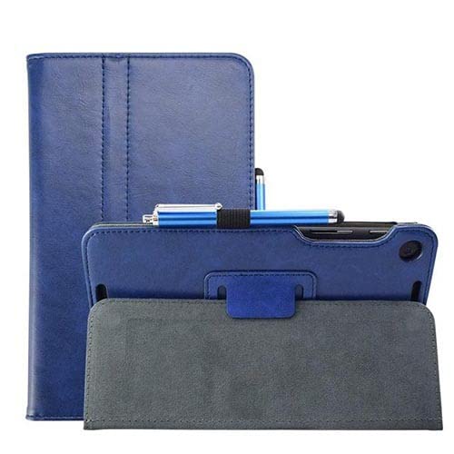 Huanghua Étui pour tablette Google Nexus 7 2013 FHD 2ème génération, étui fin en cuir synthétique à rabat avec support et fermeture magnétique pour Asus K009 Google Nexus 7 (bleu)