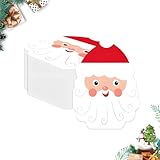 40 Piezas Servilletas de Navidad, Papá Noel Forma Servilletas de Cóctel Desechables, Santa Claus Decorativas de Papel para Suministros de Fiesta de Navidad de Té Almuerzo Festivo Cocina Decorar,Suave
