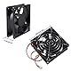 2 Stück 80mm CPU Lüfter 80mm Gehäuselüfter 80mm x 80mm x 25mm Computer lüfter 12V PC Lüfter 8CM 2 Pin CPU Kühler 8025 Bürstenloser Lüfter 2800 U/min für Inverter Router Belüftung Lüfteraustausch