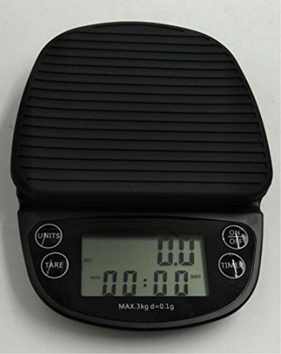 R.G Accessories - Báscula de cocina multifunción digital con temporizador negro