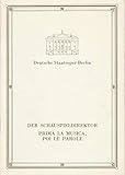  Programmheft W A Mozart DER SCHAUSPIELDIREKTOR/ A Salieri PRIMA LA MUSICA POI LE PAROLE Premiere 4 Oktober 1989 Apollo-Saal
