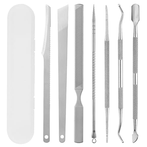 7 Pièces Limas Y Levantadores de Uñas Encarnadas, Kit Profesional de Lima Y Levantador De Uñas Encarnadas, Herramienta de Cuidado de Pies, Para El Tratamiento de UñAs Encarnadas