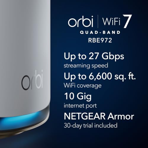 Image of NETGEAR Orbi 970 Series (2026 Release) WiFi 7 Mesh System, 2 Pack